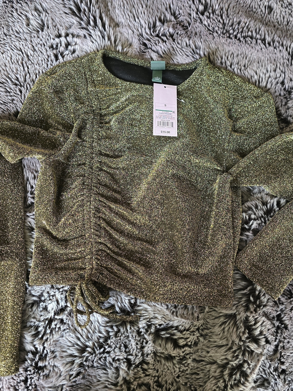 Target Metallic Black and Gold Sparkle Top
